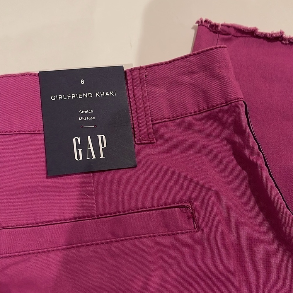 GAP Purple Berry Infusion Girlfriend Khakis with Raw Hem 💕 - Picture 7 of 8